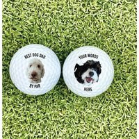 Custom Photo Golf Balls Personalized Dog Portrait Gift | Etsy (US)