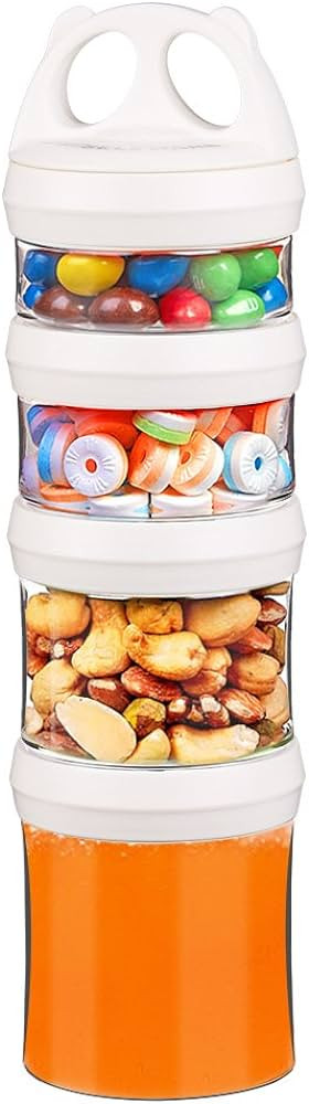 BeneLabel Snack Jars 4-Piece Twist Lock Stackable Containers Travel, Formula Travel Container for... | Amazon (US)