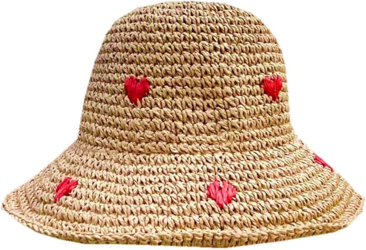 Women's Sun Hat Wide Brim Straw Hat Beach Hat Foldable Packable Summer Cap for Travel | Amazon (US)
