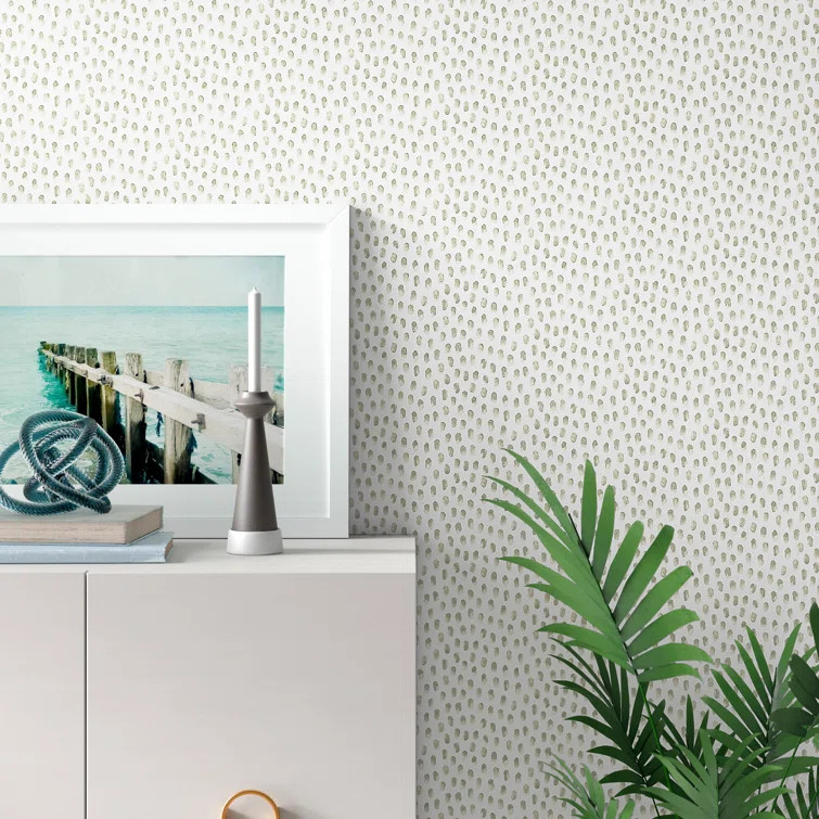 Madeline Painted Dots Wallpaper Roll | Wayfair Professional
