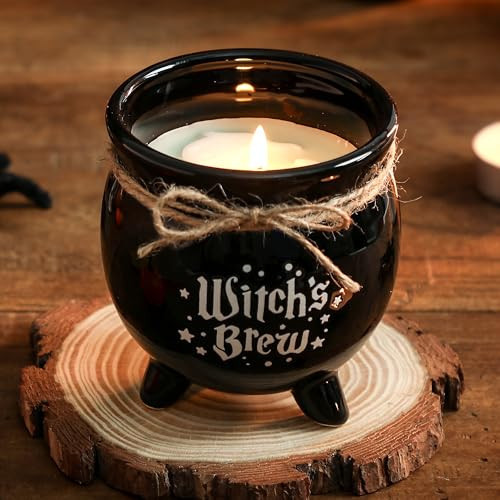 Halloween Candle,Witch Cauldron Candles with Ghost,Pumpkin Scented Candle for Spooky Halloween Decor,Gothic Witch Décor Decorations | Amazon (US)