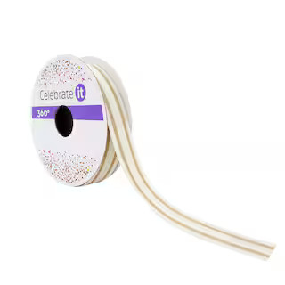 5/8" x 5yd. Ticking Striped Grosgrain Ribbon by Celebrate It™ | Michaels | Michaels Stores