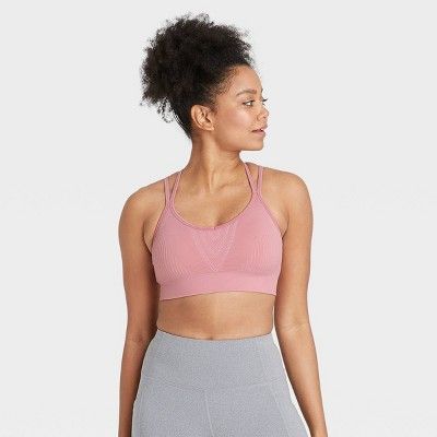 Women's Medium Support Ribbed Seamless Bra - All in Motion™ | Target