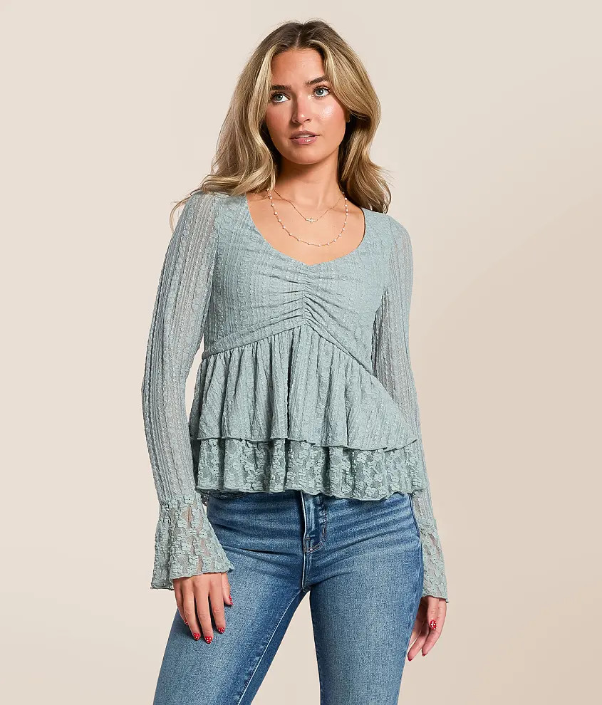 Lace Ruffle Top | Buckle
