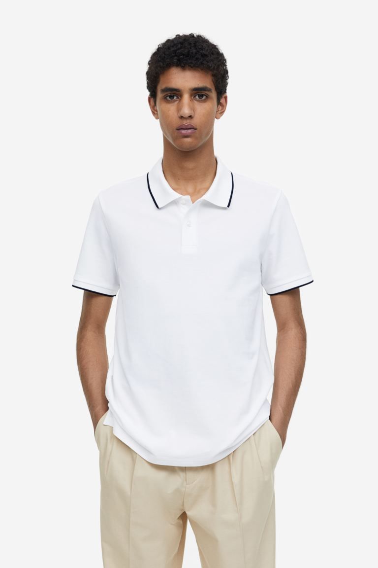 Slim Fit Cotton Polo Shirt | H&M (US + CA)