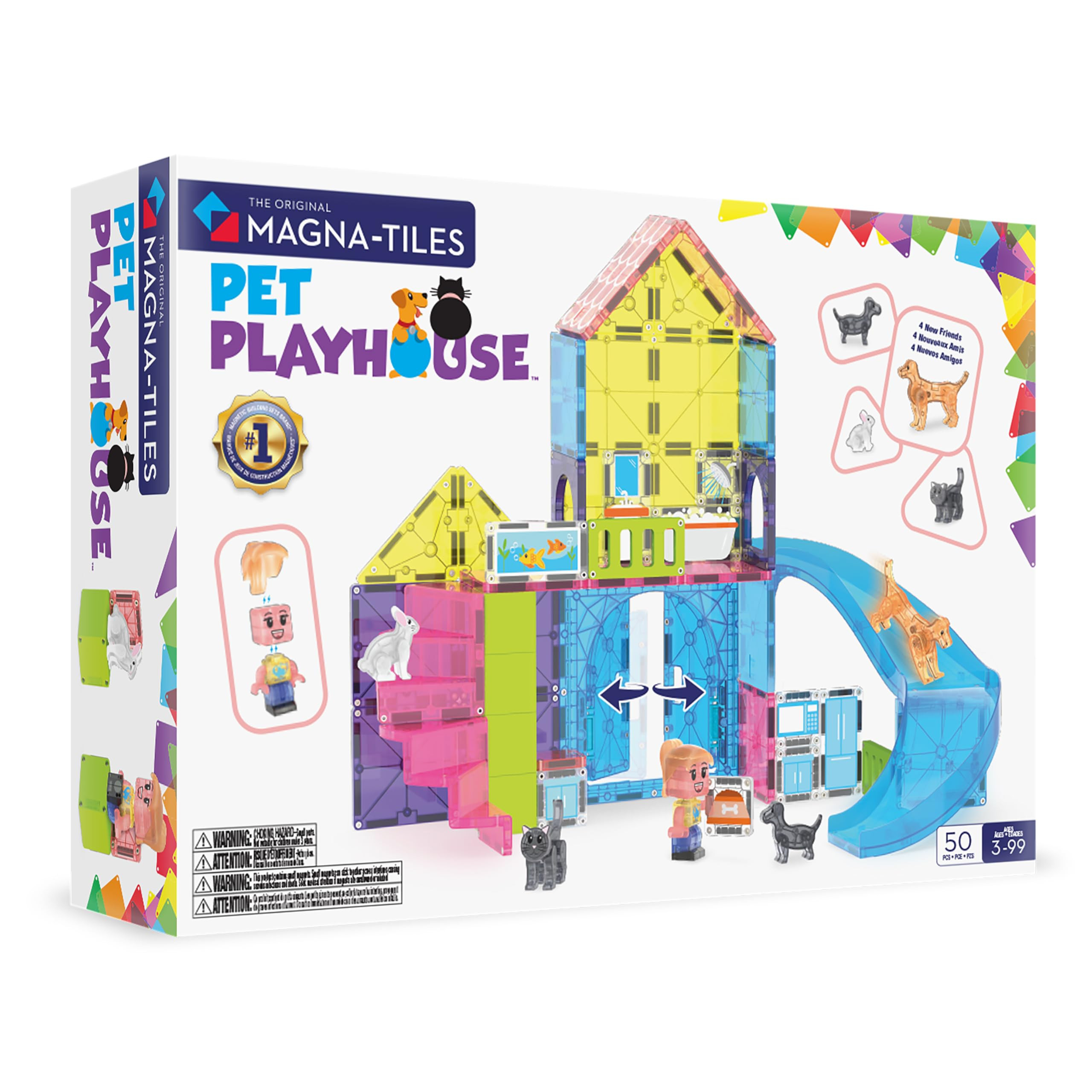 MAGNA-TILES® Pet Playhouse 50-Piece Magnetic Construction Set, The Original Magnetic Building Br... | Amazon (CA)