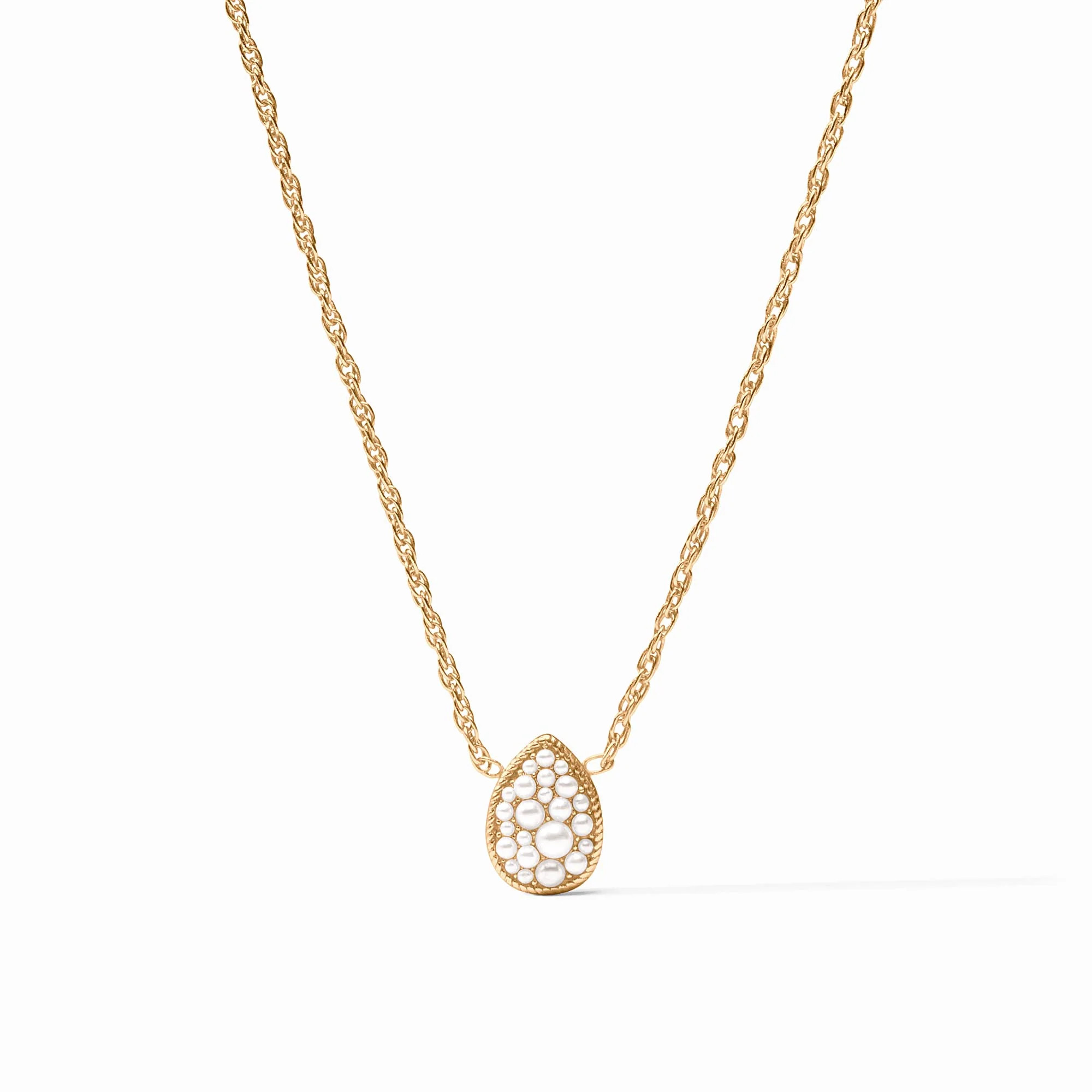 Pavé Teardrop Delicate Necklace | Julie Vos