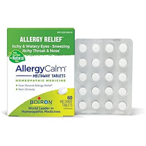 Boiron AllergyCalm Tablets for Relief from Allergy and Hay Fever Symptoms of Sneezing, Runny Nose... | Amazon (US)