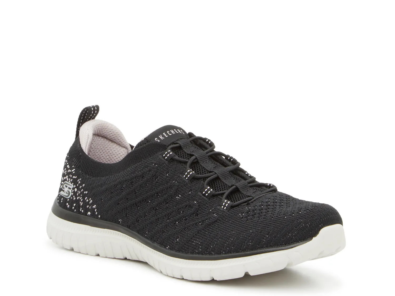 Skechers Wide Width Virtue Show Runner SlipOn Sneaker | Women's | Black/Pink | Size 9.5 | Sneakers | DSW