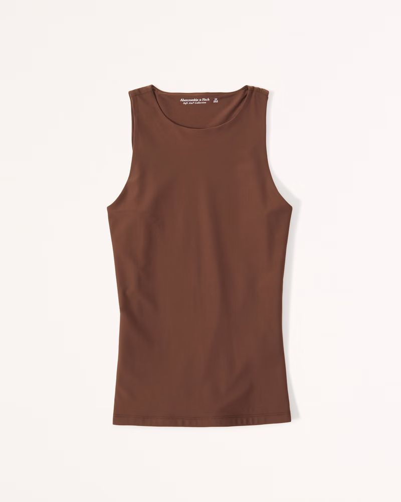 Soft Matte High-Neck Tank | Abercrombie & Fitch (US)