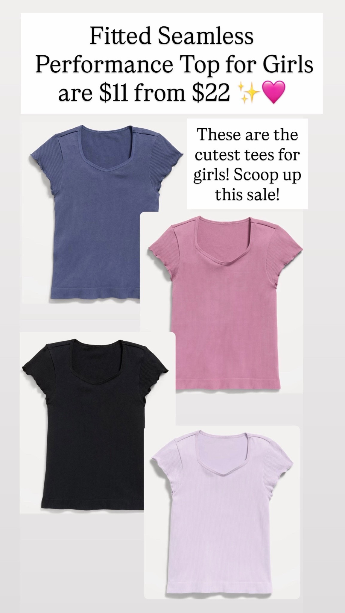 Fitted Seamless Ribbed Performance Top for Girls

#LTKKids #LTKSaleAlert