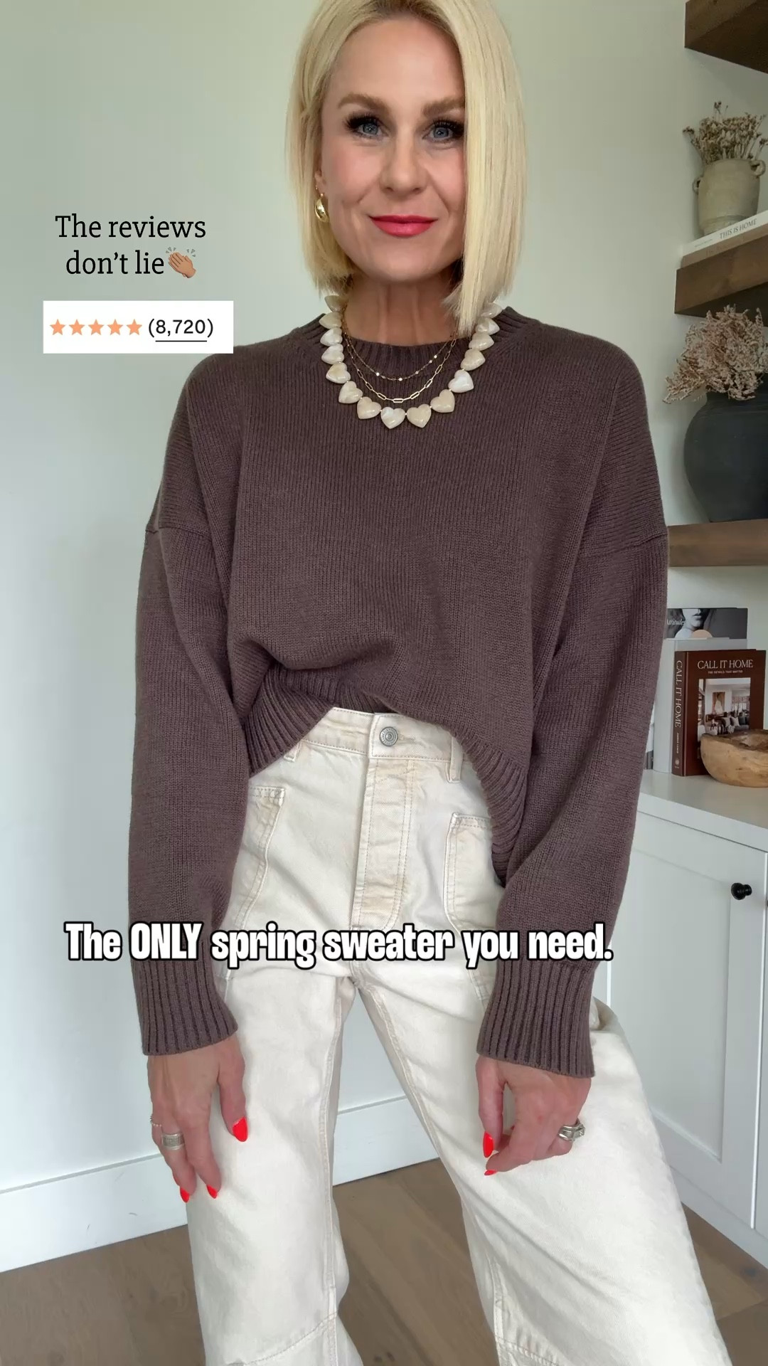 The only sweater you need for spring. So many gorgeous colors @Quince 
You have to see the new pink color!

Sweater fits tts
Size down⬇️ in jeans

#LTKMothersDay #LTKmomlife #LTKOver40

#LTKgrwm #LTKootd #LTKmomlife