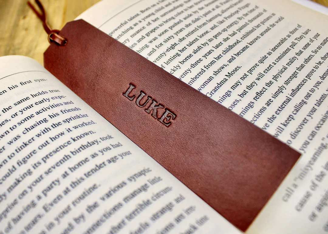 Personalized Leather Bookmark: Custom Engraved Reading Gift, Book Lover Gif | Etsy (US)