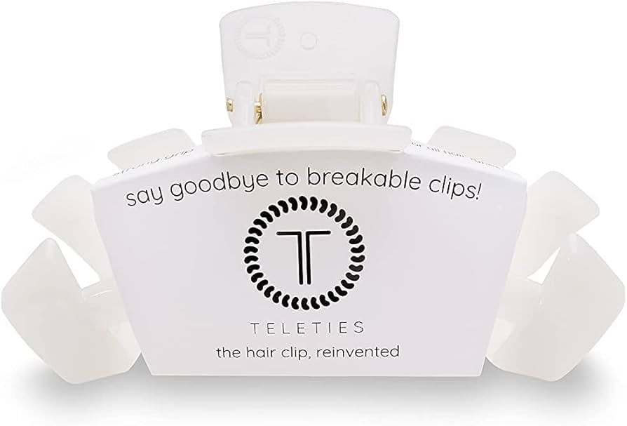 TELETIES - Large Hair Clip - Strong Grip, Bendable Teeth, Comfortable Curved Design - Ideal for T... | Amazon (US)