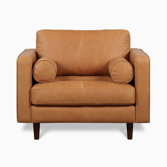 Dennes Leather Chair | West Elm (US)