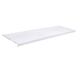 4 ft. x 16 in. Decorative Shelf Cover - White | The Home Depot