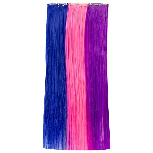 Doll Clip in Hair Pieces, Set of 3 with Hot Pink, Blue and Purple Straight Hair Clips | 18 Inch Doll Hair Care Accessory Set of 3 Hair Clips | Amazon (US)