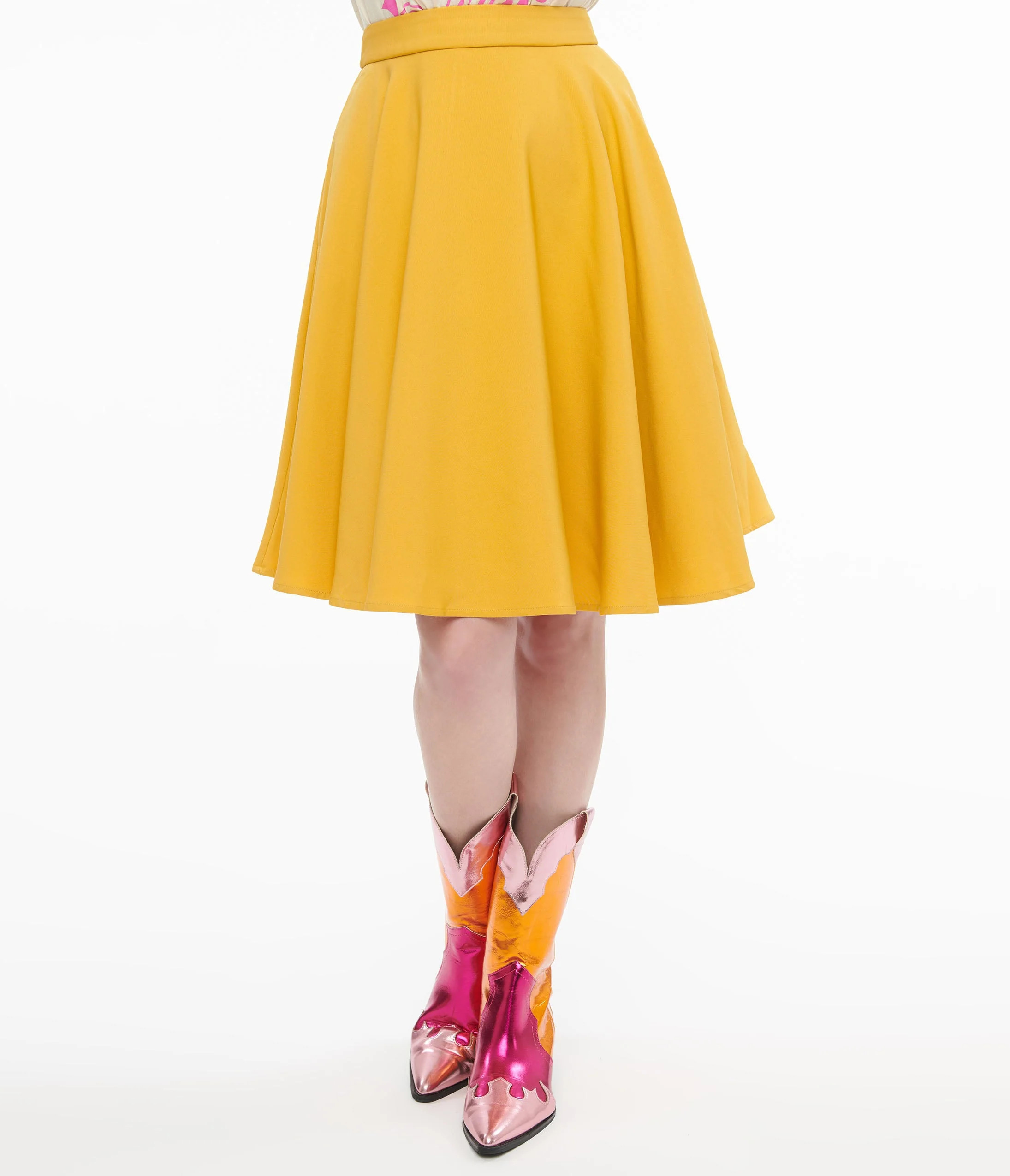 1950s Mustard Swing Skirt | UniqueVintage