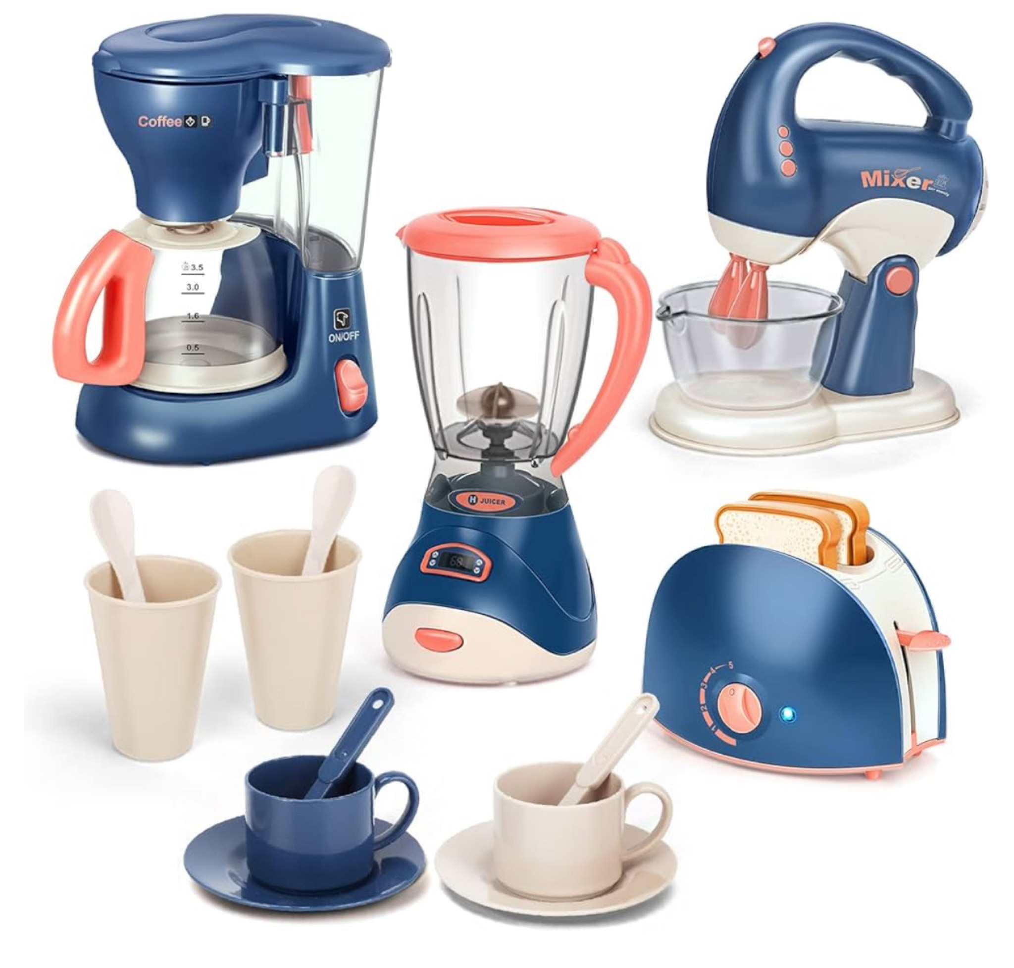 34% off 🎉

4.2 4.2 out of 5 stars (1,496)
Pretend Play Kitchen Appliances Toy Set with Coffee Maker Machine,Blender, Mixer and Toaster with Realistic Light and Sounds for Kids Ages 4-8

#LTKKids #LTKSaleAlert