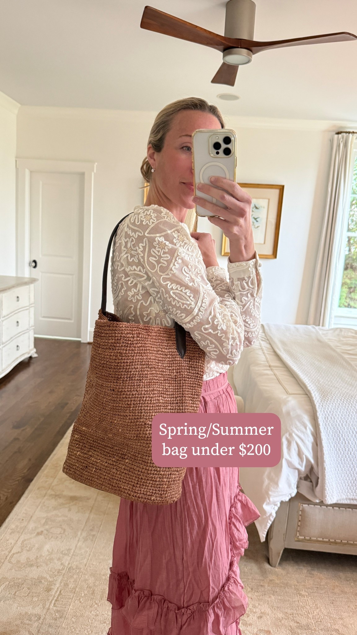 Best selling J.Crew bag updated for spring 🤍 It’s a loose bucket style that fits a laptop and more, and it comes in two colors. I’m wearing the darker raffia here!

spring bag, summer bag, raffia shoulder bag, raffia tote, jcrew bags, jcrew Berkeley 

#LTKmomlife #LTKSeasonal #LTKootd