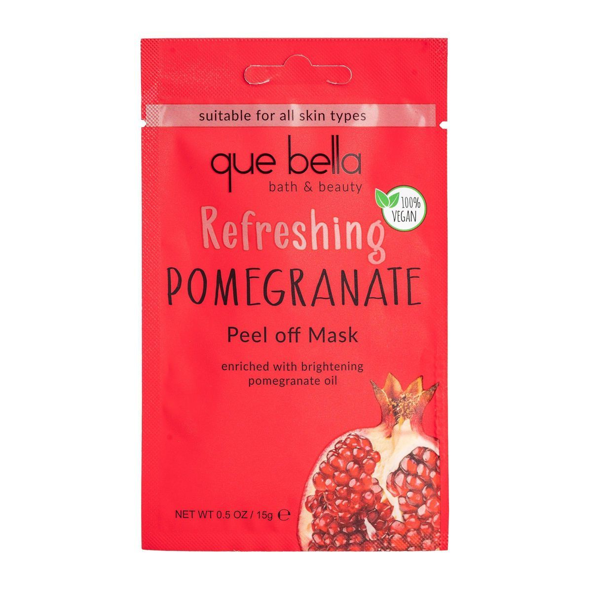 Que Bella Refreshing Pomegranate Peel Off Mask - 0.5oz | Target