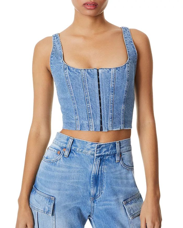 Breslin Denim Corset Top | Bloomingdale's (US)