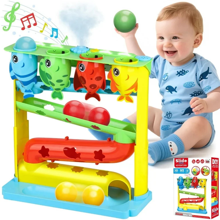 UQN Juguetes de Gota de Bolas para Niños Pequeños de 1 a 3 Años, Torre de Bolas de Juguetes Ap... | Walmart (US)