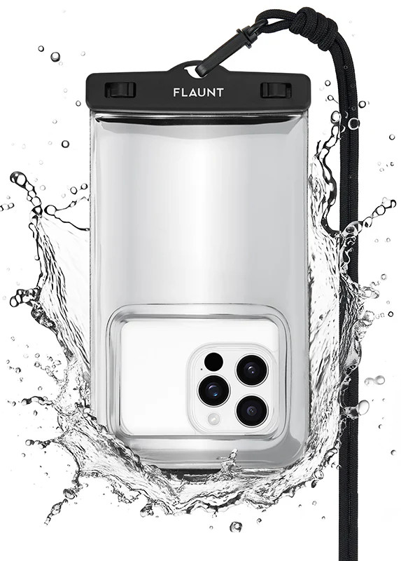 Silver Metallic Waterproof Phone Pouch | FLAUNT