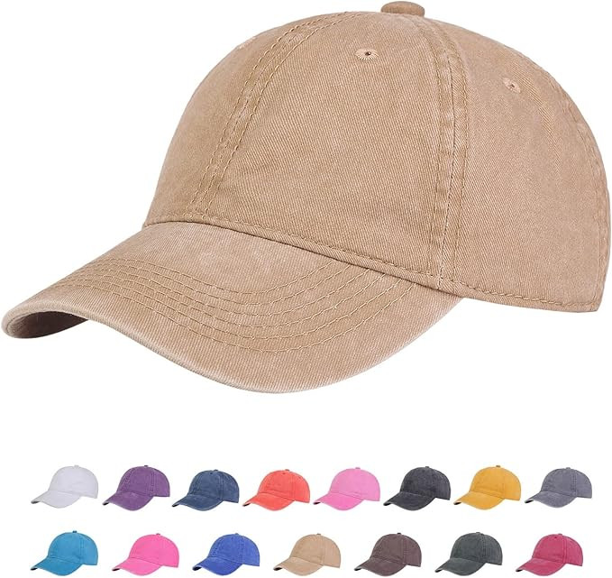 TSSGBL Vintage Cotton Washed Adjustable Baseball Caps Men and Women, Unstructured Low Profile Pla... | Amazon (US)