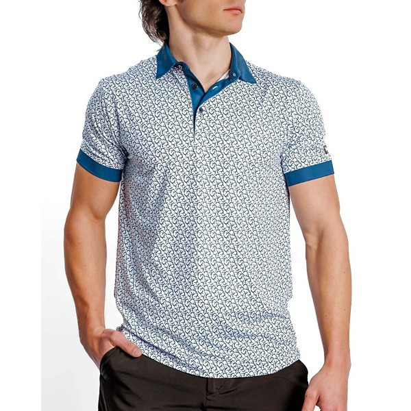 Men's Waggle Golf Rolling Stag Polo Medium White | Scheels