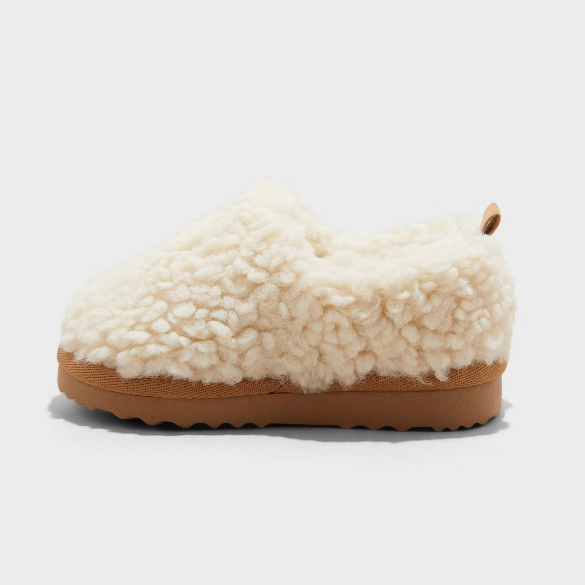 Toddler Georgia Faux Shearling Clog Slippers - Cat & Jack™ Beige | Target