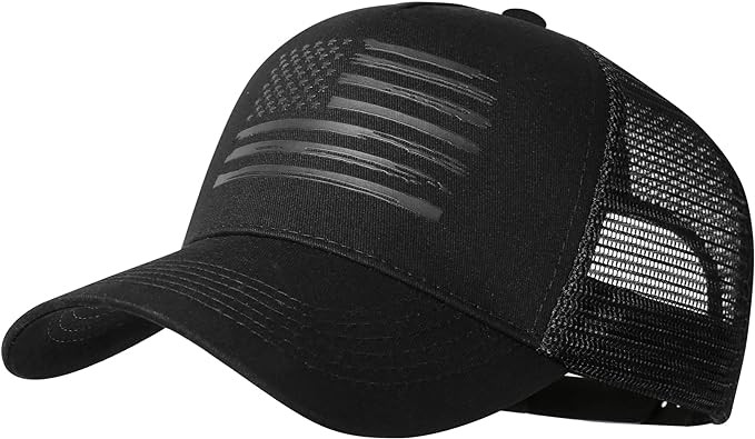 Baseball Cap, American Flag Trucker Hat for Men Women, Breathable Adjustable Fit Outdoor Mesh Sna... | Amazon (US)