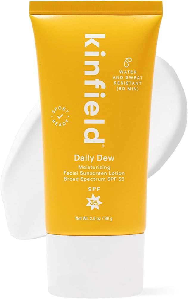 Kinfield Daily Dew - Hydrating Mineral Sunscreen with Broad-Spectrum SPF 35 - Water and Sweat Resist | Amazon (US)