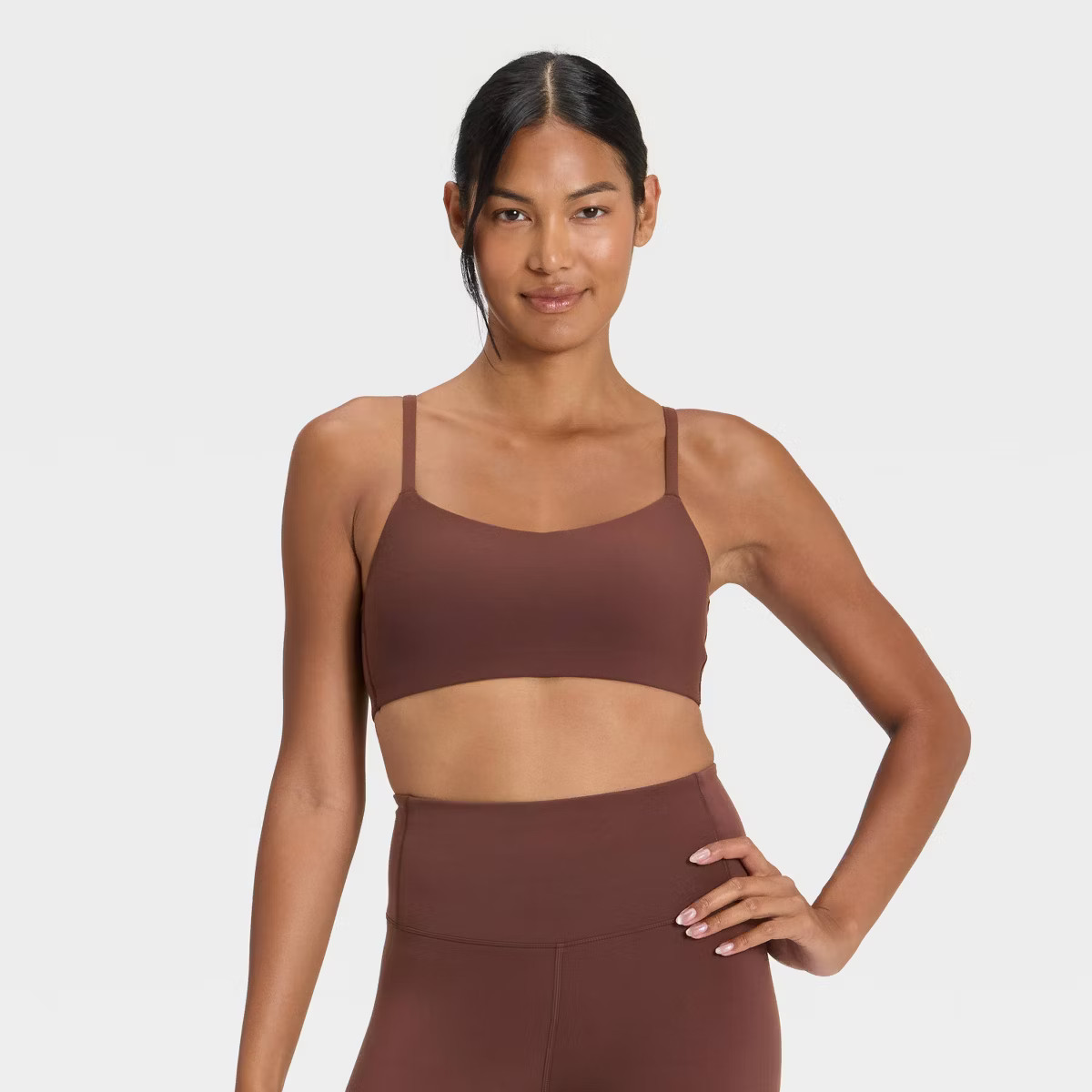 Women's Everyday Soft Light Support Strappy Sports Bra - All In Motion™ | Target
