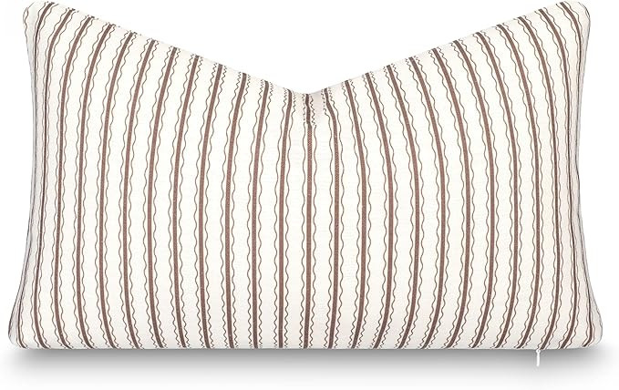 Crumbs Home Modern Farmhouse California Casual Indoor Outdoor Lumbar Pillow Cover, 12"x20" Water ... | Amazon (US)