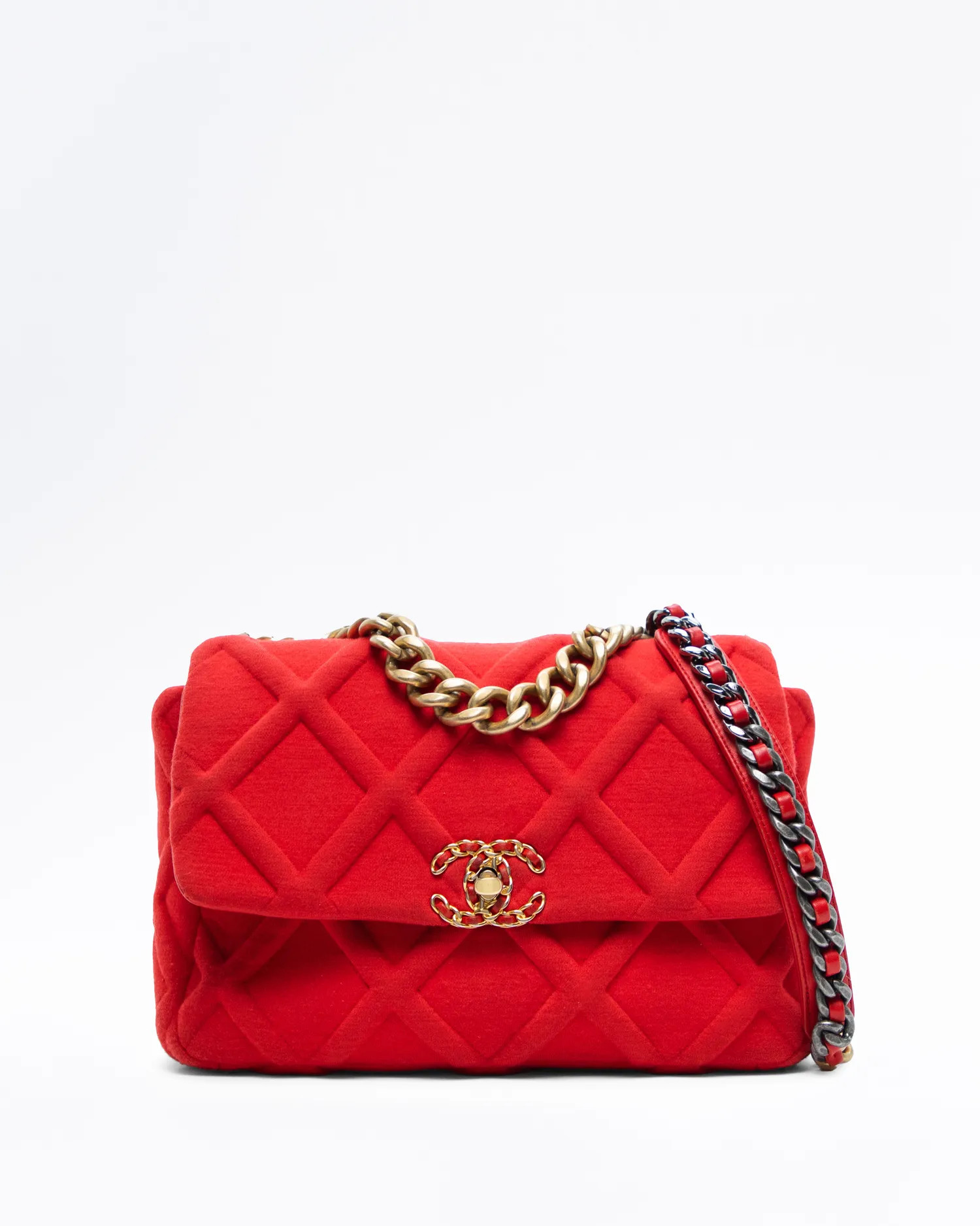 Jersey Chanel 19 Large Flap Bag | Vivrelle
