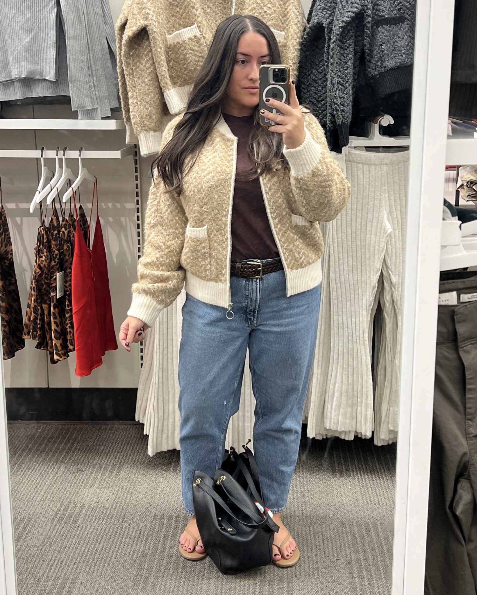 Cute knit bomber for Fall! This one is selling out fast! Comes in two colors. Dress it up with work pants or dress down with jeans.

- 
Hi, I’m Amanda! I post mid-size, petite and curvy outfits for everyday life. 

#LTKxTarget #LTKSeasonal #LTKMidsize