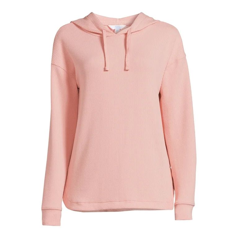 Time and Tru Women's Ribbed Tunic Hoodie | Walmart (US)