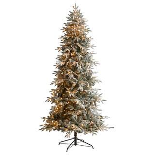 8.5ft. Pre-Lit Flocked Manchester Spruce Artificial Christmas Tree, Warm White Lights | Michaels | Michaels Stores