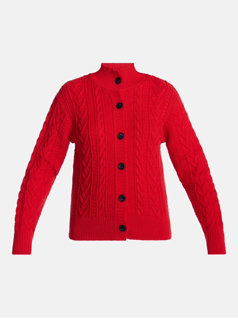 Scenario Woman's Cable Cardigan Sweater with Long Sleeves, Mid-weight, Sizes XS-XXXL | Walmart (US)