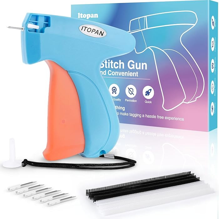 Itopan Stitch Gun for Clothes, Tagging Gun for Clothing Quick Fixes - Price Tag Gun with 6 Fine N... | Amazon (US)
