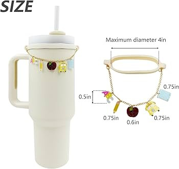 Teacher Appreciation Stanley Cup Chain, Back to School Tumbler Accessory, Apple Cup Decoration wi... | Amazon (US)