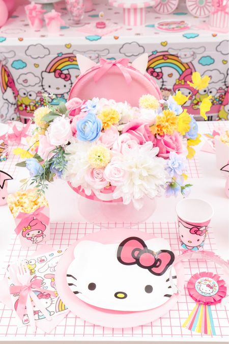 Pretty Pink Hello Kitty & Friends Party - "You can never have too many friends”

Hello Kitty is such a sweet theme and continues to be a popular party theme year after year! With her 50th birthday happening this coming November, it’s the perfect time to host with this new, and totally adorable party collection featuring Hello Kitty & her friends for 

From decorations to party favors this collection has everything you need to celebrate in Hello Kitty’s pretty, playful style.  Add extra whimsy with lots of Hello Kitty approved pink…flowers, balloons and bows!

FOLLOW along for my Hello Kitty DIYs and more Party Ideas!

LIKE & SHARE with your Hello Kitty loving friends! 
#hellokitty #hellokittydecor #hellokittyparty

#LTKParties #LTKFamily #LTKKids