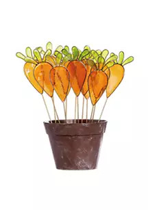 Transpac Transpac Stained Glass Carrot Picks S/12 in Tin P Home Decorations Easter | Belk