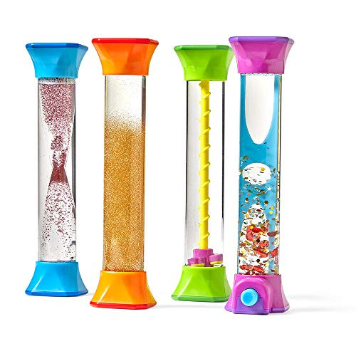 hand2mind Sensory Fidget Tubes, Calming Toys for Kids, Occupational Therapy Toys, Play Therapy, Stress Relief Toy, Comfort Items for Anxiety, Calm Down Corner Supplies (Set of 4) | Amazon (US)