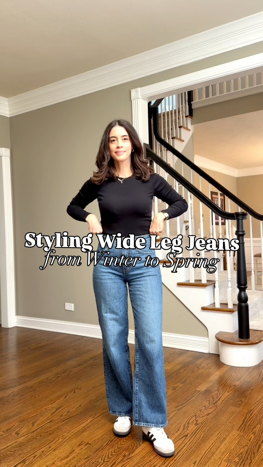 Styling wide leg jeans from winter to spring 

#LTKSeasonal #LTKgrwm