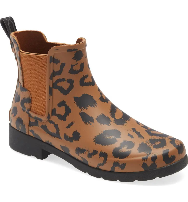 Original Leopard Print Refined Chelsea Waterproof Rain Boot | Nordstrom