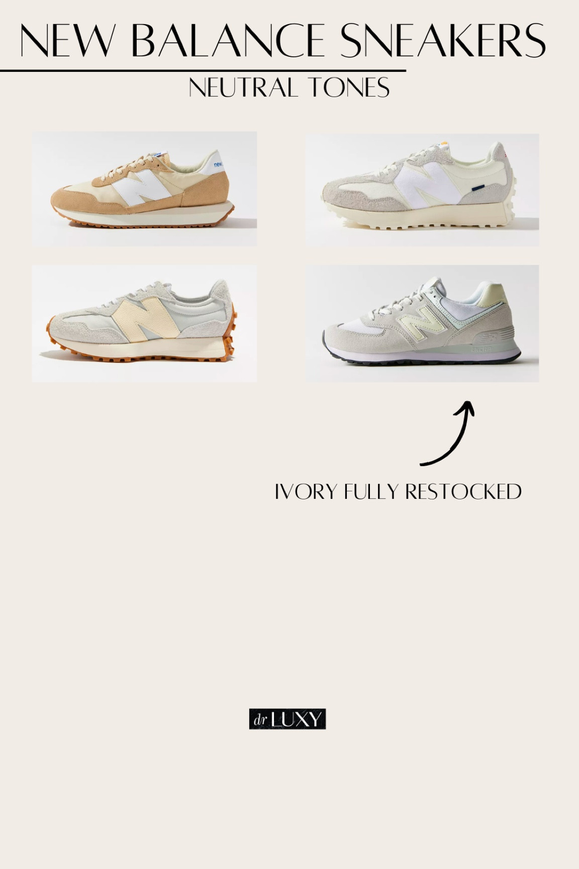 New balance sneakers 
Neutral sneakers 
New balance 
Exercise shoes 
Comfortable shoes 


#LTKshoecrush #LTKSeasonal #LTKfit