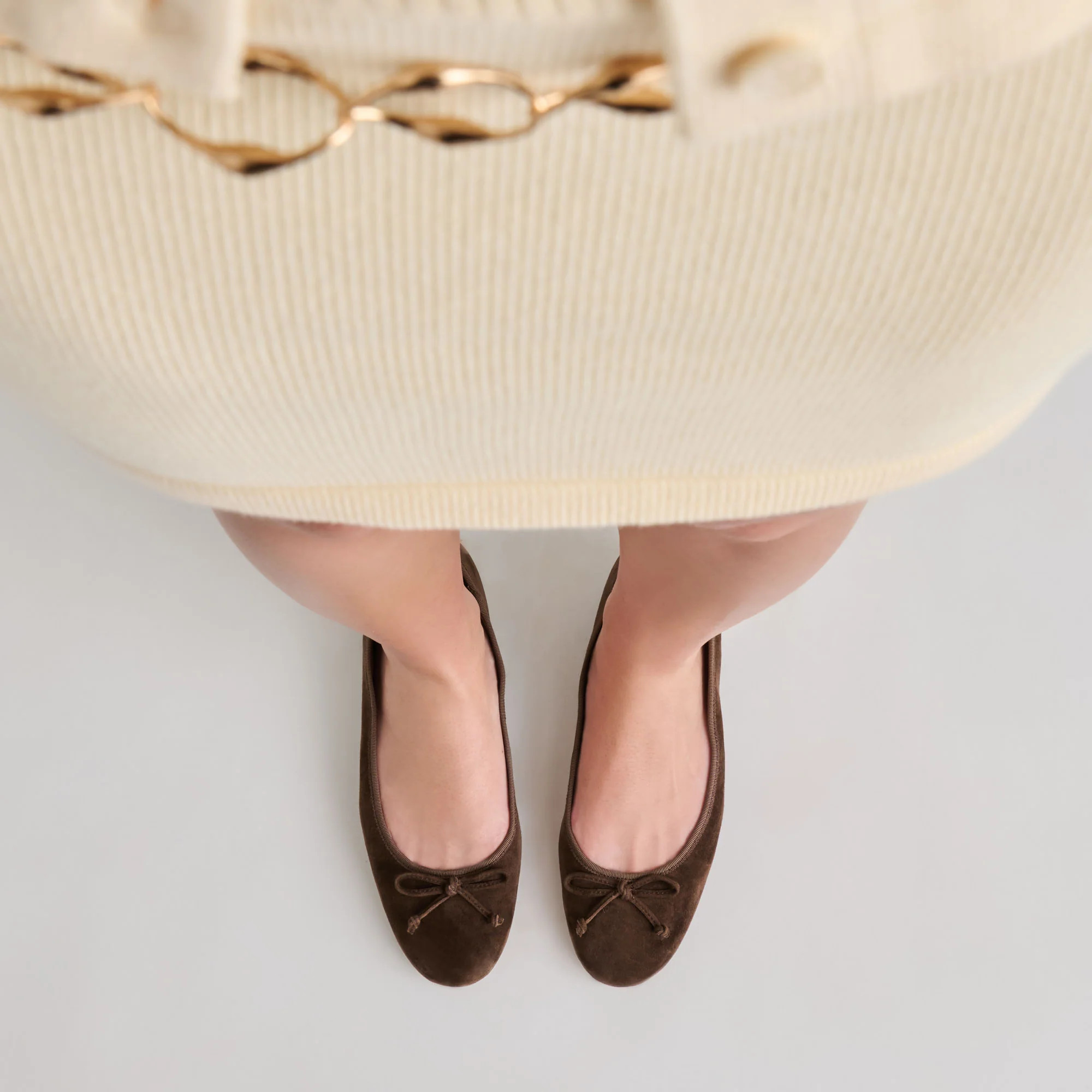 Ritla Ballet Flats Dk Brown Suede | DolceVita.com