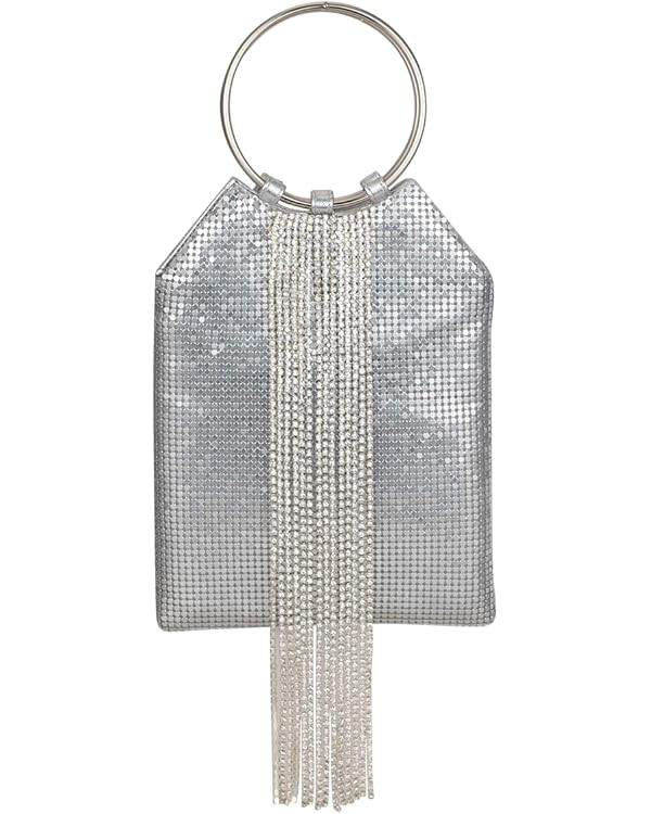 Wrist Handle Cocktail Party Wedding Evening Clutch Crystal Rhinestone Tassels Tote Handbag Metal ... | Amazon (US)